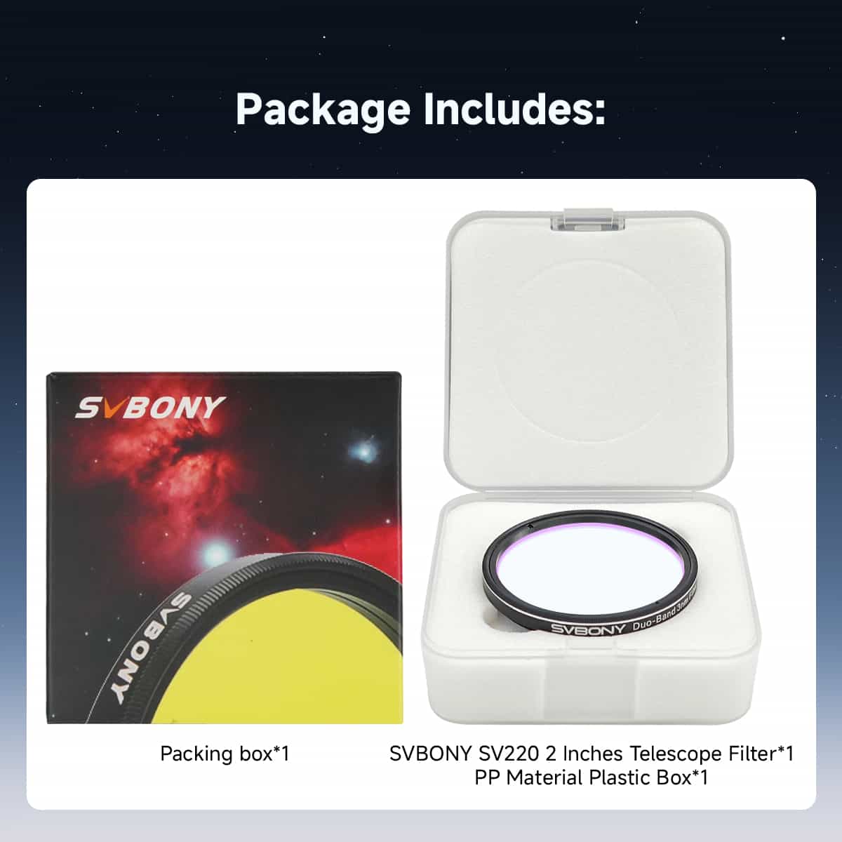 Svbony Filters Svbony SV220 Dual-Band 3nm Nebula Filter - W9198