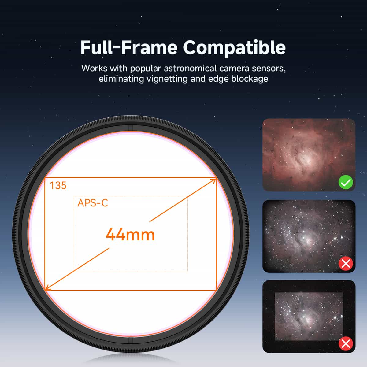 Svbony Filters Svbony SV220 Dual-Band 3nm Nebula Filter - W9198