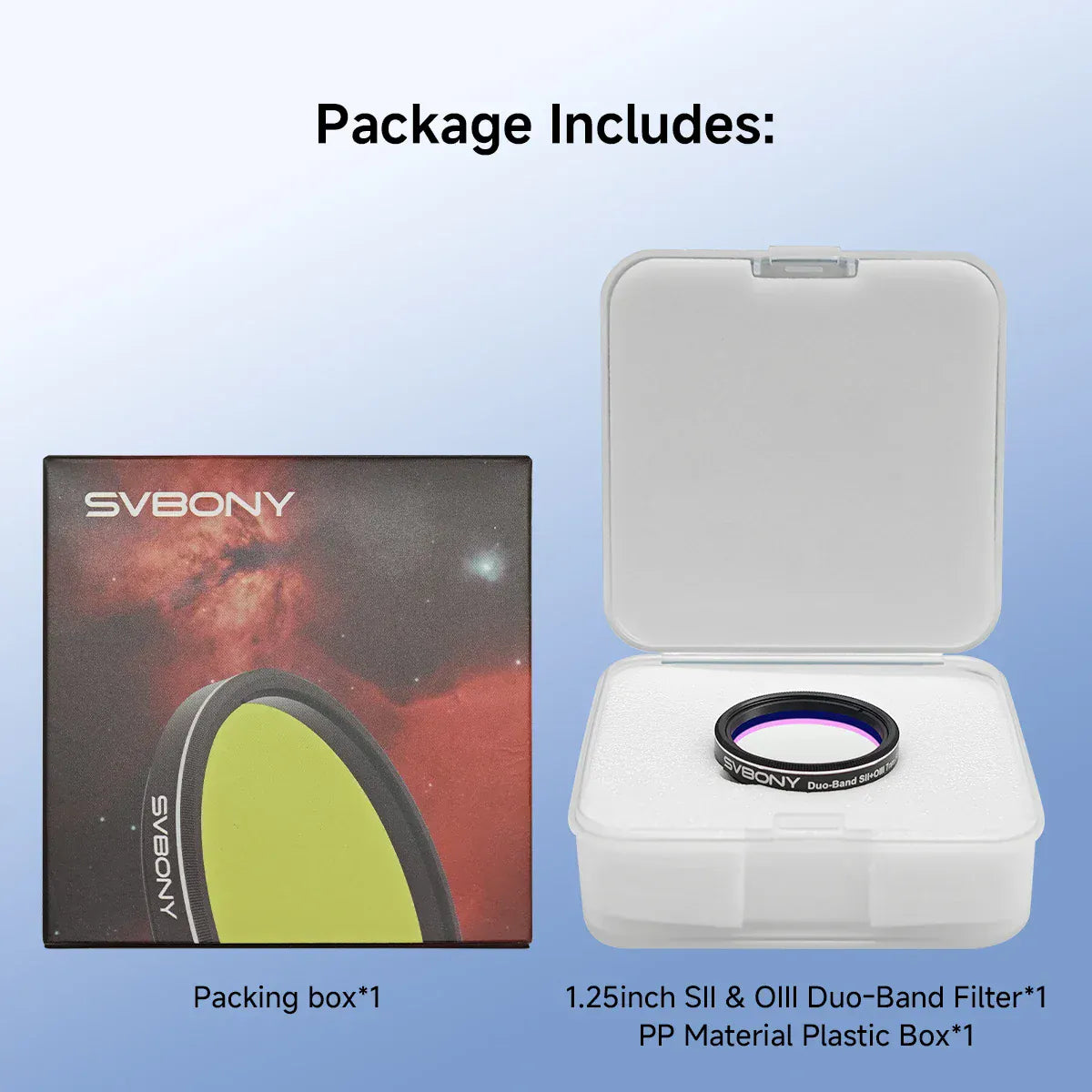 Svbony Filters Svbony SV220 Dual-Band 7nm SII & OIII Nebula Filter - W9172