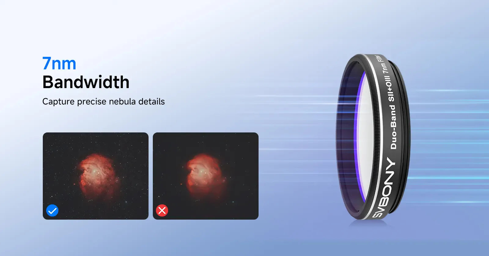 Svbony Filters Svbony SV220 Dual-Band 7nm SII & OIII Nebula Filter - W9172