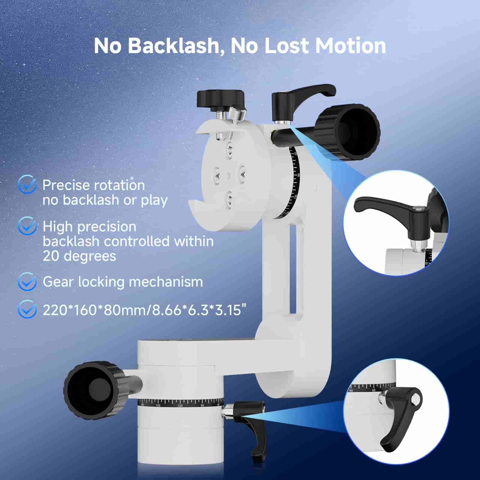 Svbony Mount Svbony SV225 MINI Adjustable Angle Alt-Azimuth Telescope Mount - W9181B