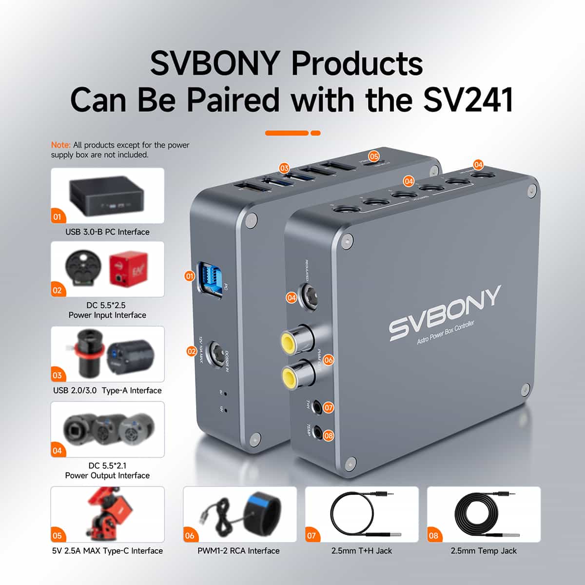 Svbony Power Supply SVBONY SV241 Pro Astro Power Controller for Astrophotography - W9193B