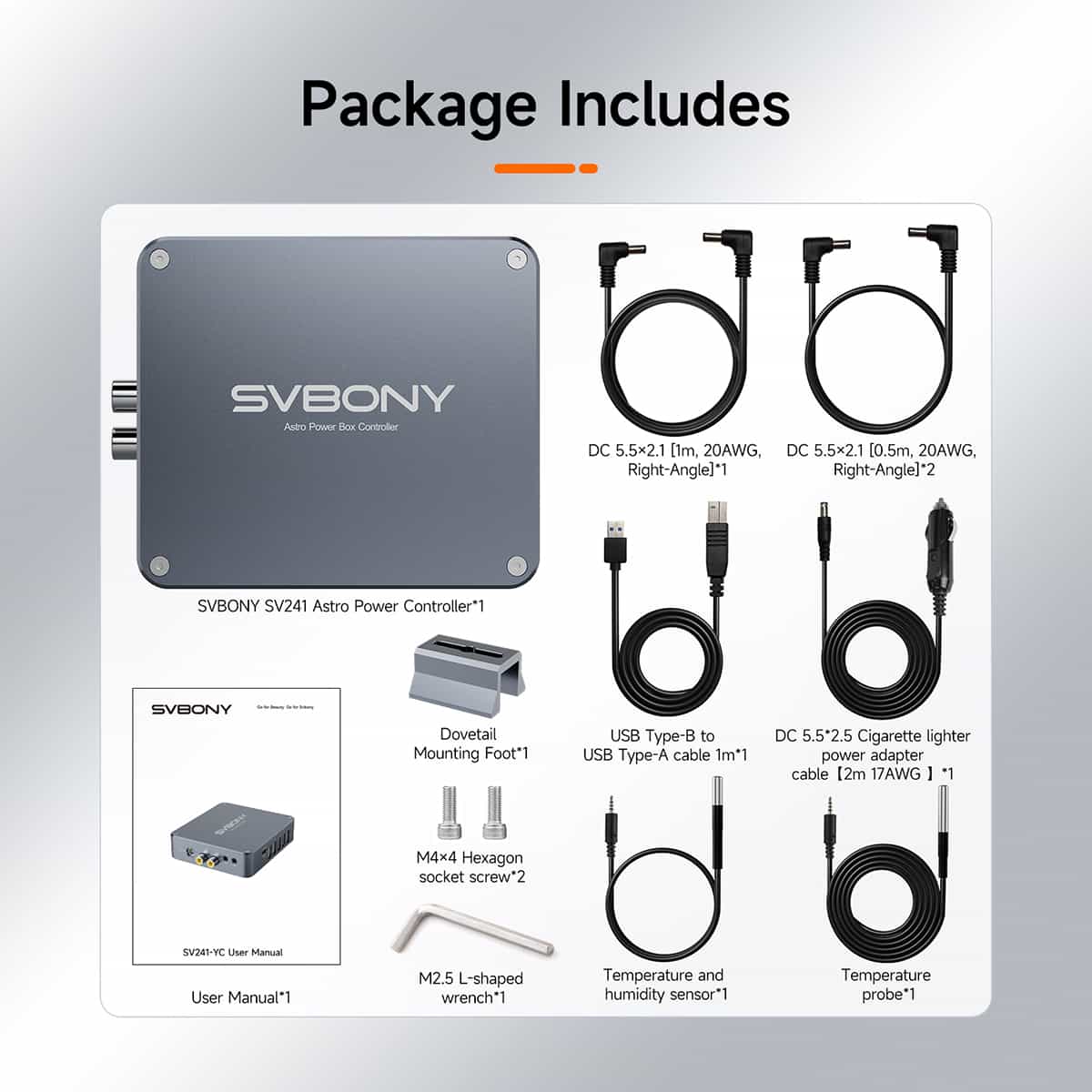 Svbony Power Supply SVBONY SV241 Pro Astro Power Controller for Astrophotography - W9193B