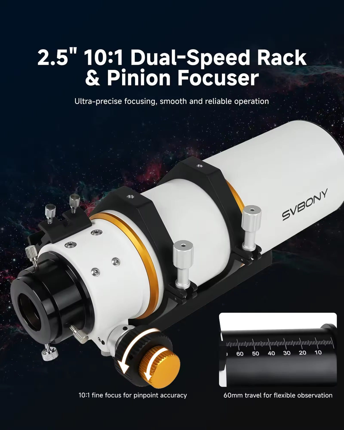 Svbony Telescopes SvBony SV530 80mm ED Refractor Telescope OTA 480mm f/6