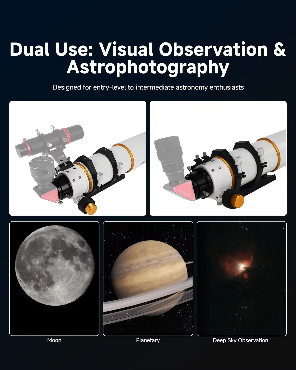 Svbony Telescopes SvBony SV530 80mm ED Refractor Telescope OTA 480mm f/6