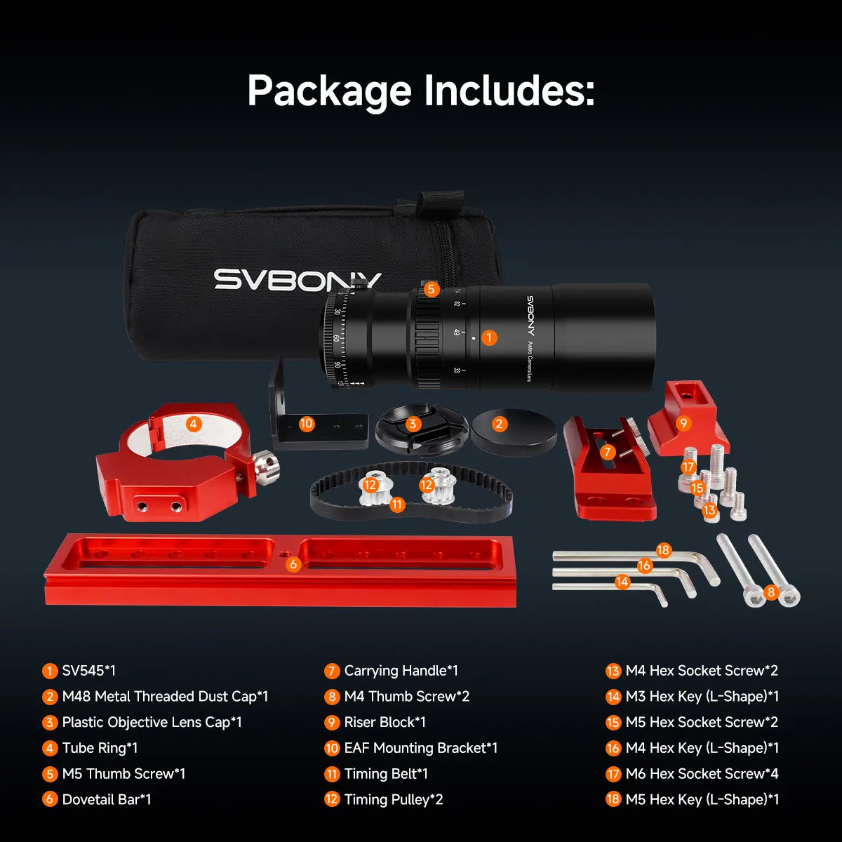 Svbony Telescopes SVBONY SV545 Petzval Refractor Astrograph Lens - W9317B