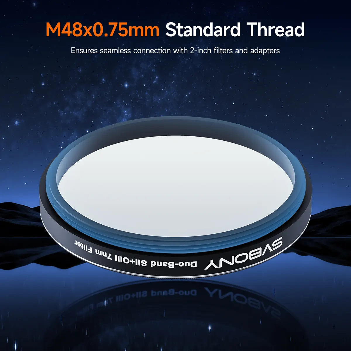 Filtre nébuleux double bande 7 nm H-alpha et OIII Svbony SV220 - W9172