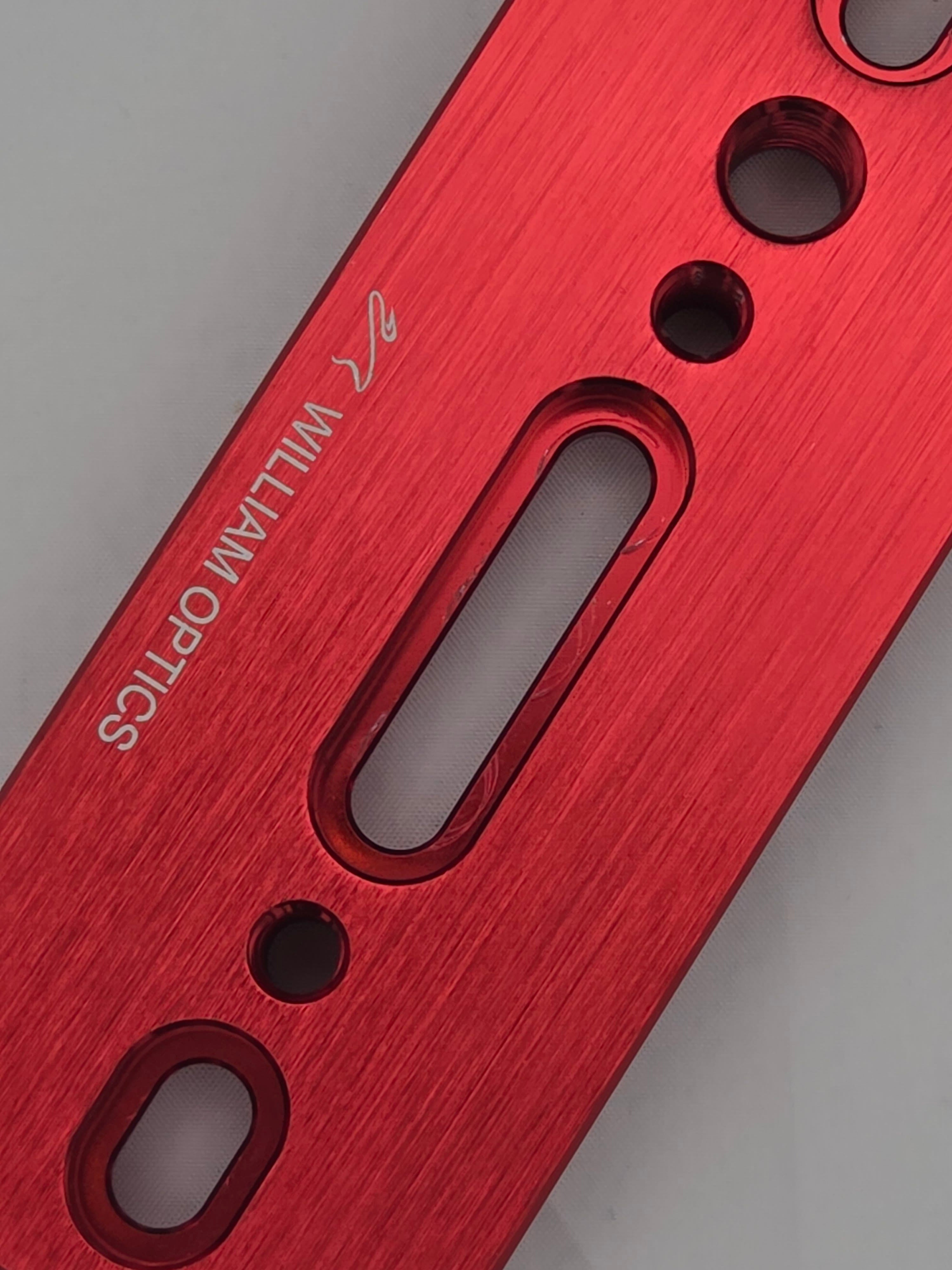 William Optics Accessories OPEN BOX - RED - William Optics Innovative DualSide Dovetail 210 Plate - M-PRC210