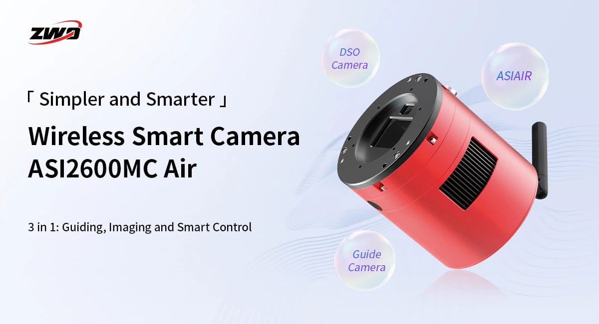 ZWO Camera ZWO ASI2600MC Air 26MP 3.76um Wireless Smart Astrophotography Camera with Built-in Guiding and Smart Control - ASI2600MC-AIR