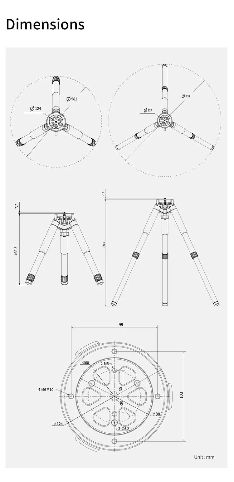ZWO Mounts & Tripods ZWO TC40 Carbon Fibre Tripod - ZWO-TC40
