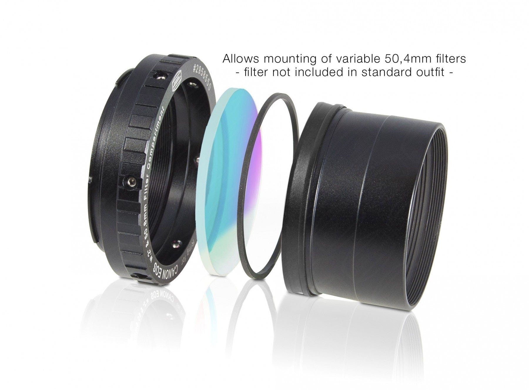 Baader Planetarium Accessory Baader Zero-Tolerance Protective Canon DSLR T-Ring T-2/M48 and 2" - 2958550C