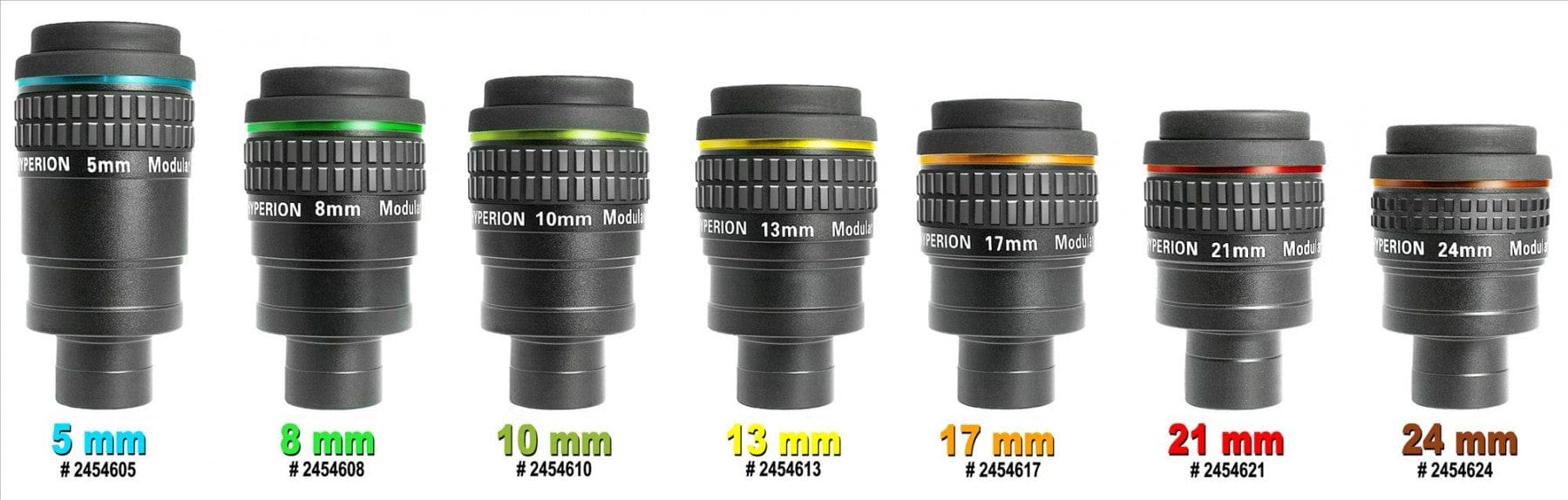 Baader Complete Eyepiece Set Consisting of All 7 Hyperion Modular Eyepieces  - Includes Fitted Hardcase - 2454600