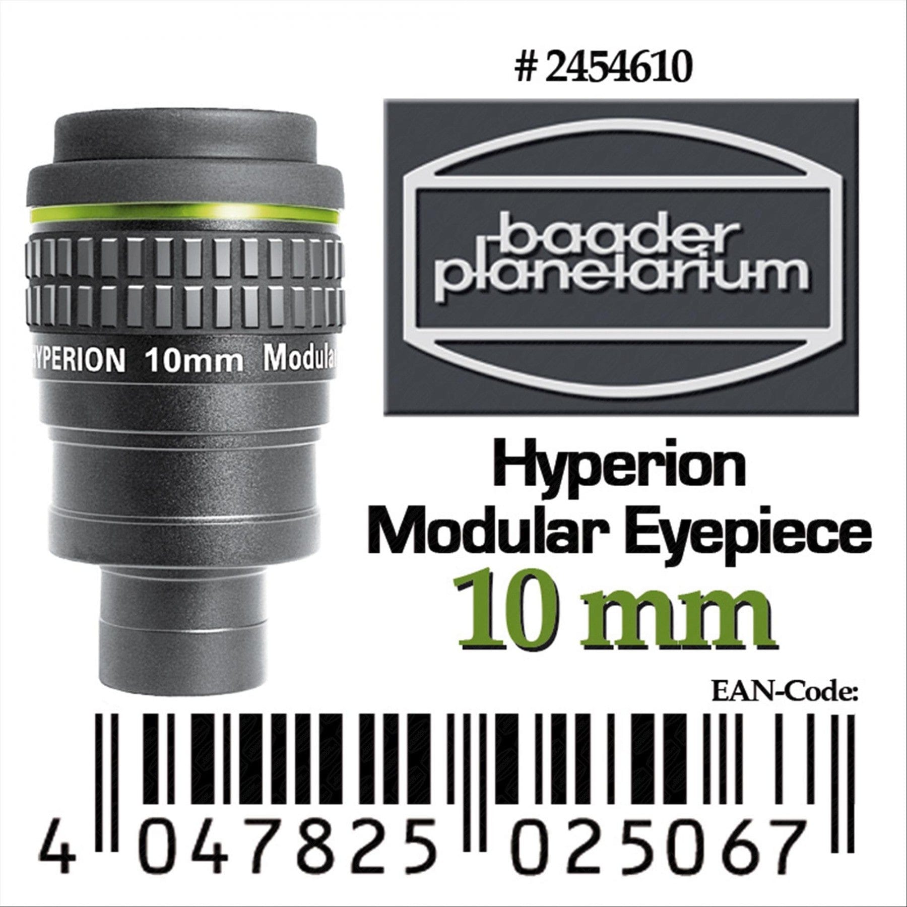 Baader Planetarium Eyepiece Baader Hyperion 10mm 68 Degree Modular Eyepiece - 2454610