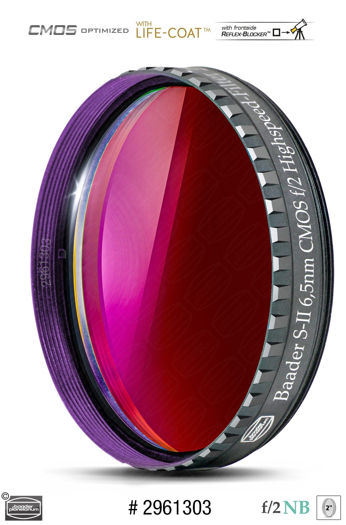 Baader Planetarium Filter OPEN BOX - Baader S-II f/2 Highspeed-Filters (6.5nm) – CMOS-optimized - 2961303
