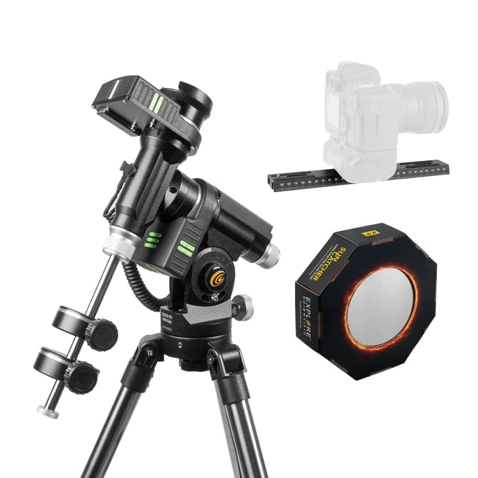 Explore Scientific Mount Mount & Tripod with DSLR Camera Adapter Explore Scientific iEXOS-100-2 PMC-Eight Equatorial Tracker System with WiFi and Bluetooth - ES-iEXOS-100-02
