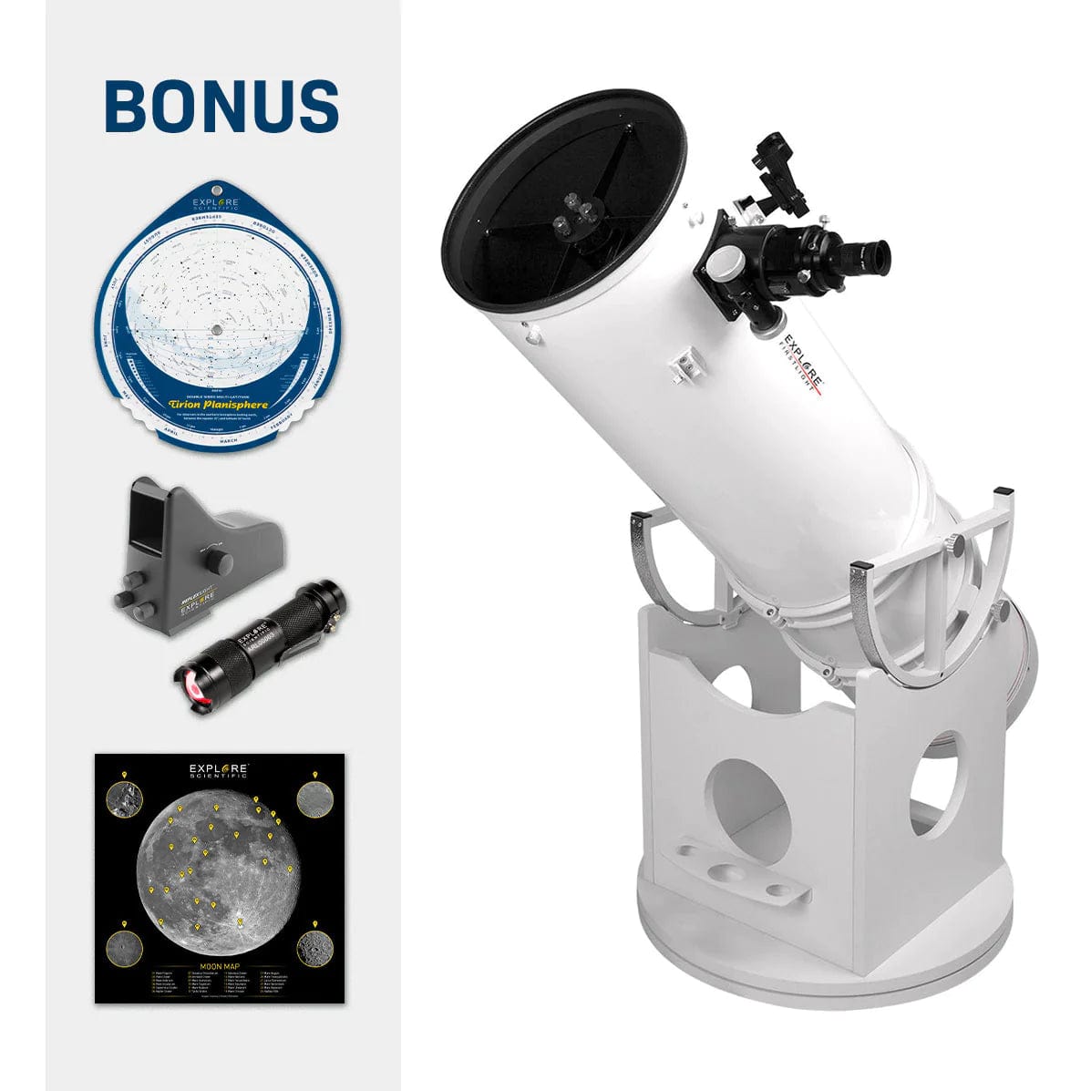 Explore Scientific Telescope Explore Scientific FirstLight 8" Dobsonian Telescope Package- FL-DOB0806-02-PK