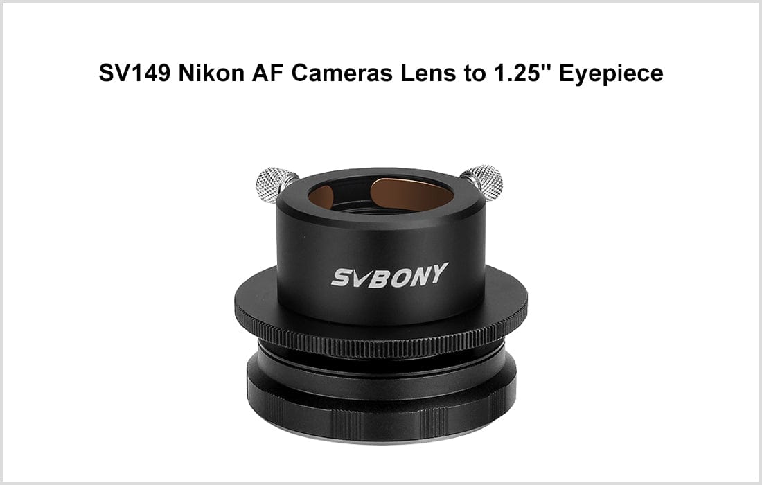 Svbony Accessory Nikon AF Lenses Svbony SV149 Adapter Canon and Nikon DSLR cameras lens to 1.25" Eyepiece - W9112