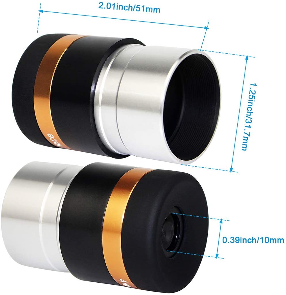 SVBONY 4/10/23mm Wide Angle 62°Aspheric HD Fully Coated Eyepiece